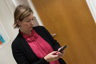 Marika Lehtinen, Social Secretary of Kustavi, uses TETRA radio daily to communicate with other authorities.